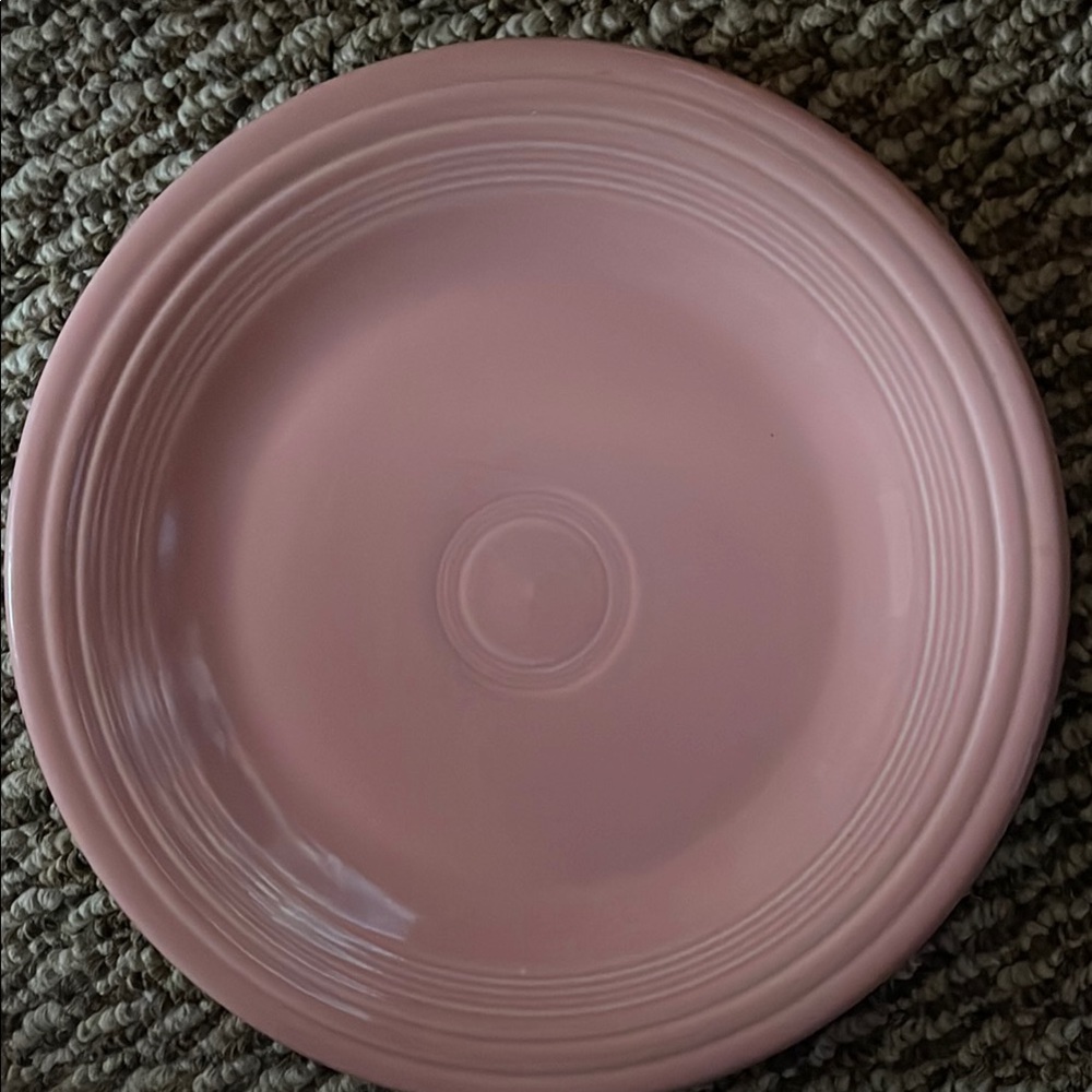 {FIESTA} Genuine Soft Pink Dinnerware Plate with Textured Design